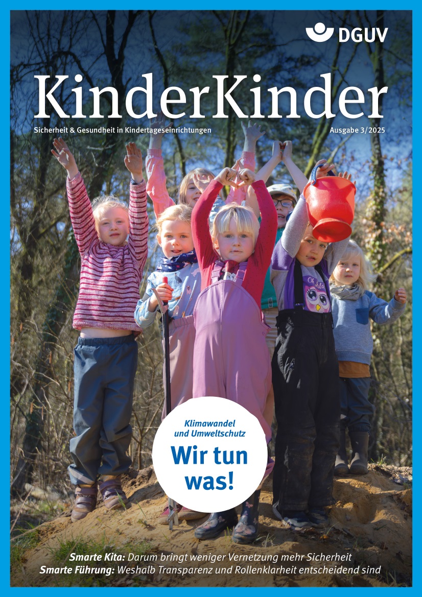Titelseite KinderKinder Ausgabe 3/2025 Titelseite KinderKinder Ausgabe 3/2025. Kinder spielen in der Natur.