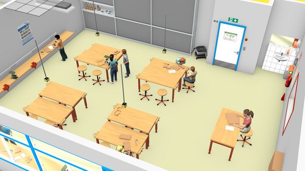 Technikraum im Portal Sichere Schule Darstellung eines Technikraums in einer Schule.