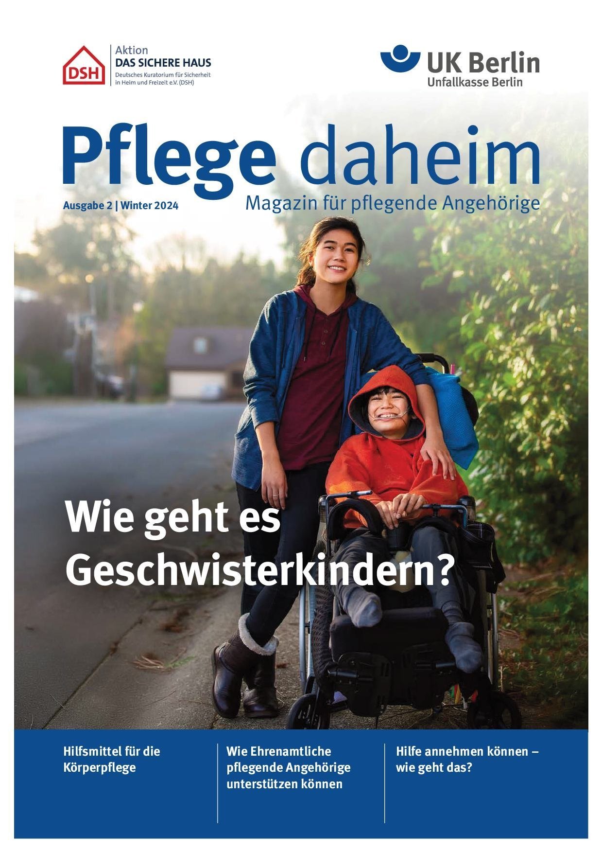 DSH Pflegemagazin 02/2024 Unfallkasse Berlin Titel