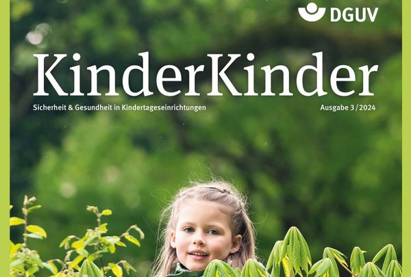 Titelseite des Magazins KinderKinder der Deutschen Gesetzlichen Unfallversicherung, Ausgabe 3/2024.